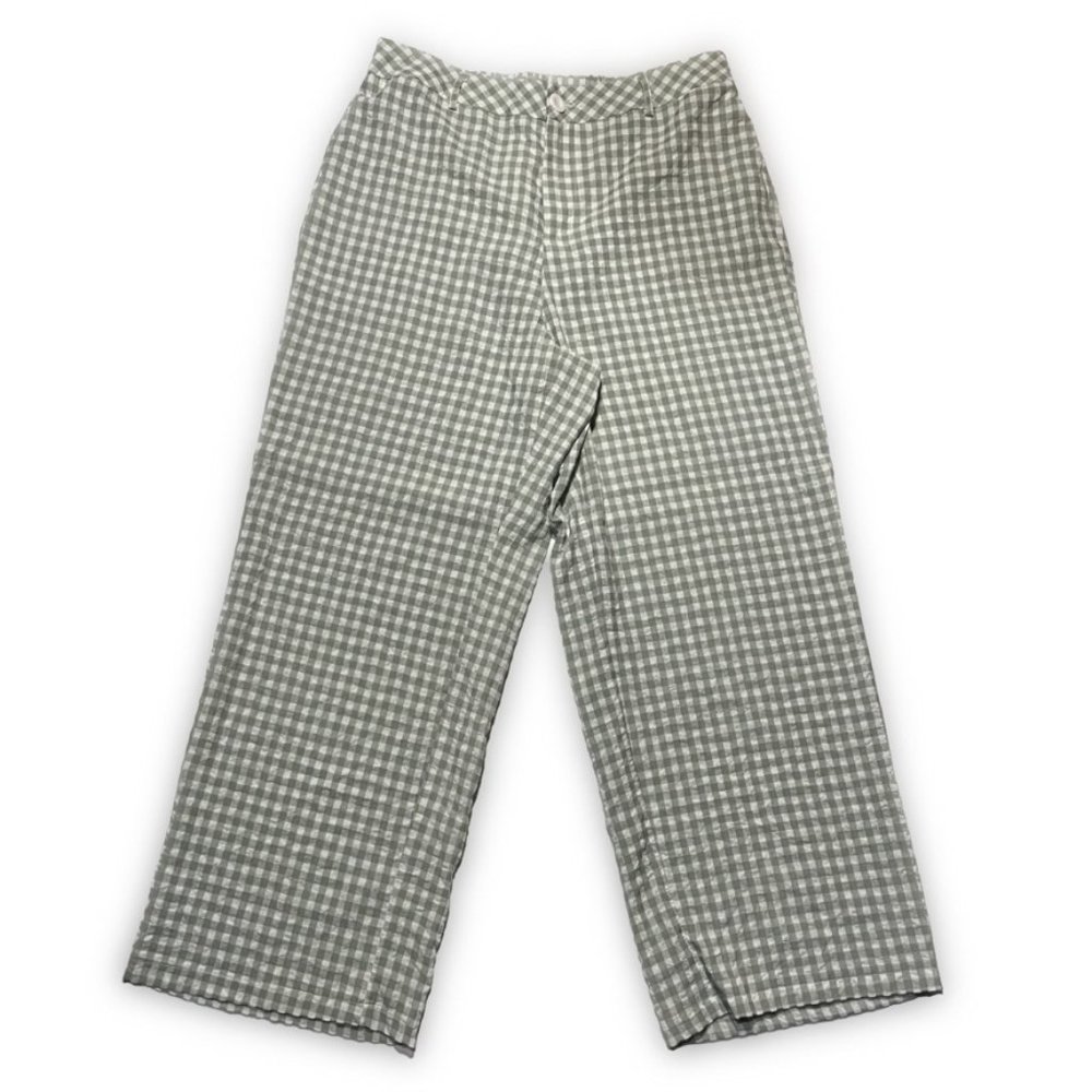 Gingham Green Shein Curve Pants